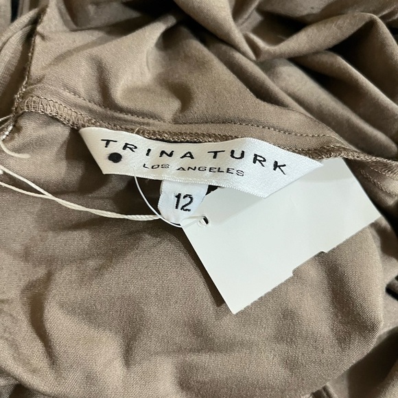 Trinette Turk, NWT Halter  size 12 jumpsuit beach summer color dark tope - Picture 5 of 5